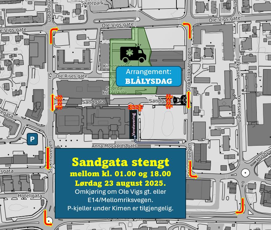 Bilde av området som er stengt - Klikk for stort bilde